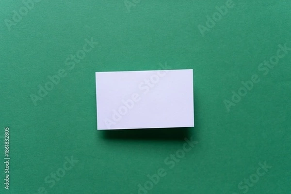 Obraz 緑背景に白いカード
