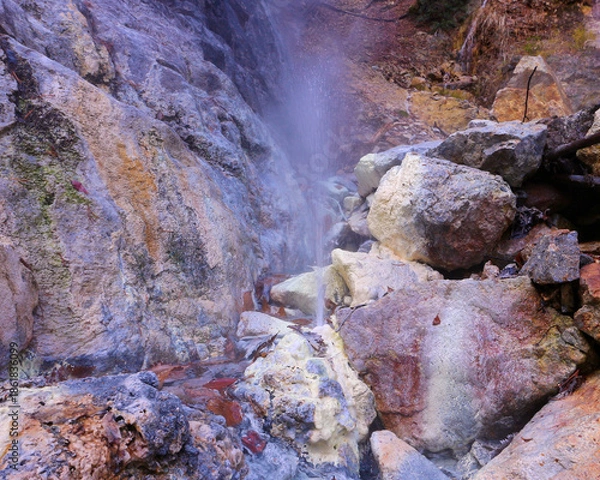 Fototapeta 日光市　湯沢噴泉塔　噴出口