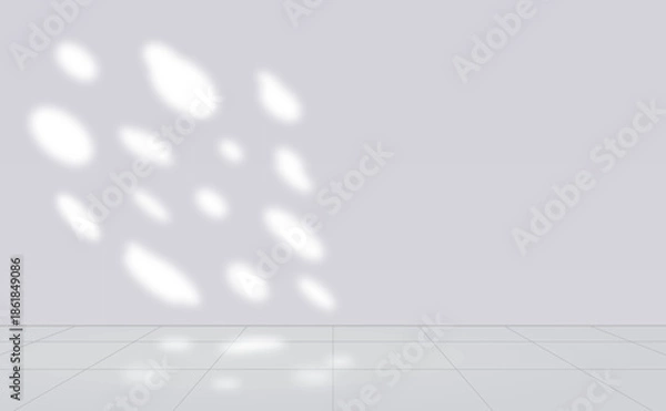 Obraz Minimal interior wall with soft natural light shadows