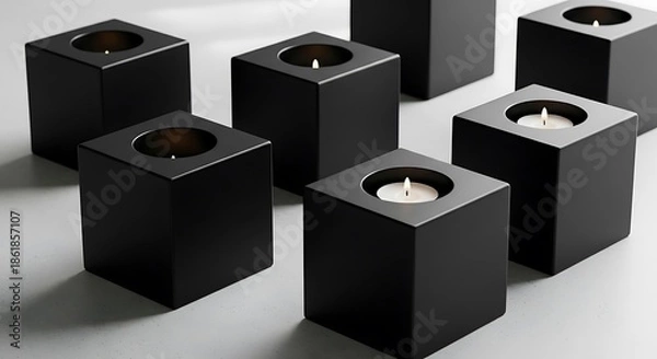 Obraz black and white cubes