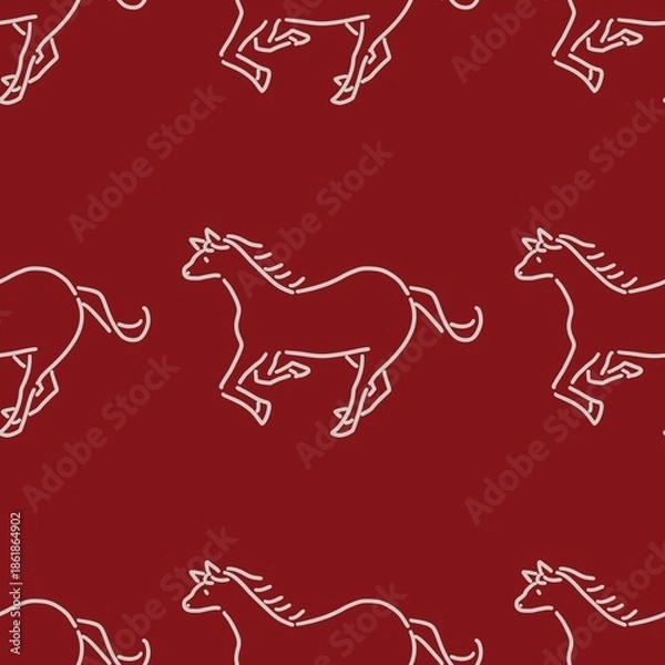 Obraz 馬柄のパターン