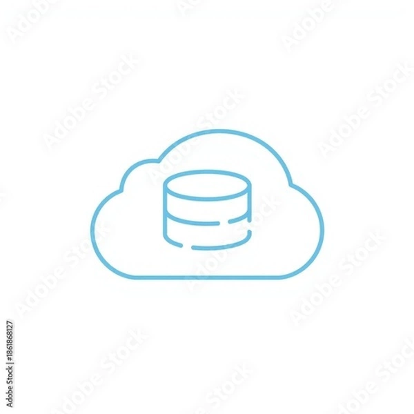 Fototapeta Cloud database icon
