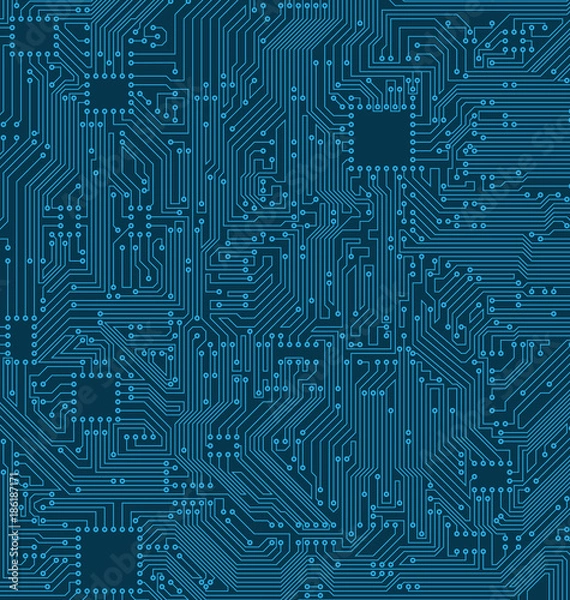 Fototapeta Digital Circuit Background. Texture of Processor, Motherboard