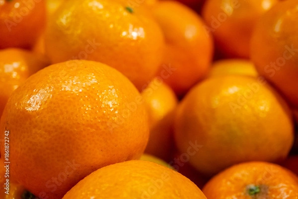 Obraz Fresh Oranges Fruit Closeup