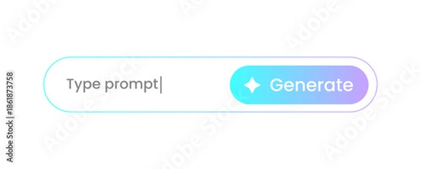 Obraz Generate artificial intelligence buttons. Machine learning technology concept.