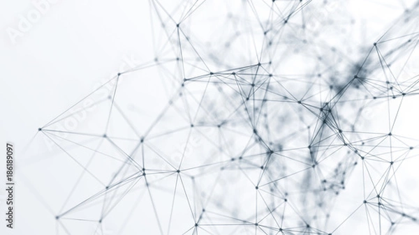 Fototapeta abstract futuristic network on background illustration