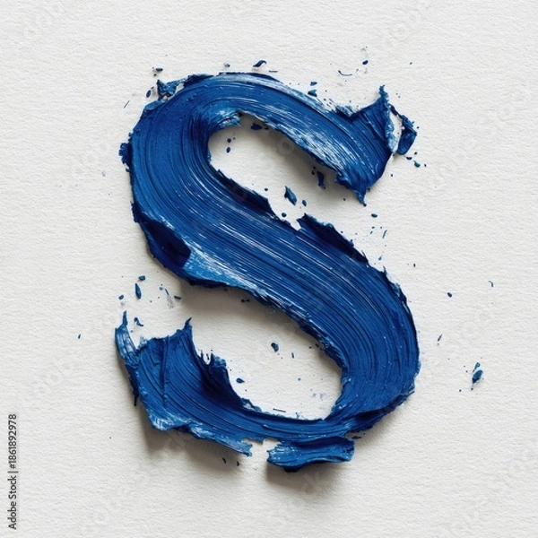 Obraz Blue Monochromatic S Sign