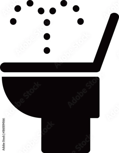Obraz ウォッシュレット付きの洋式トイレのアイコン
