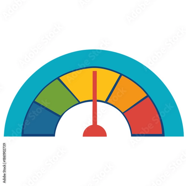 Obraz Metrics level indicator, vector illustration
