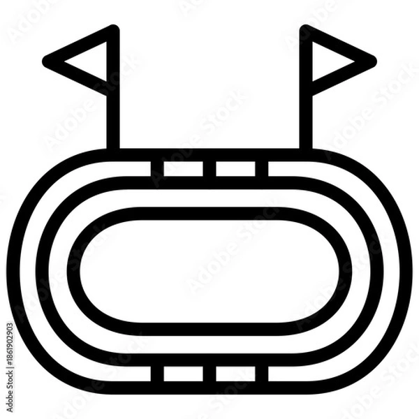 Obraz Running Track Icon