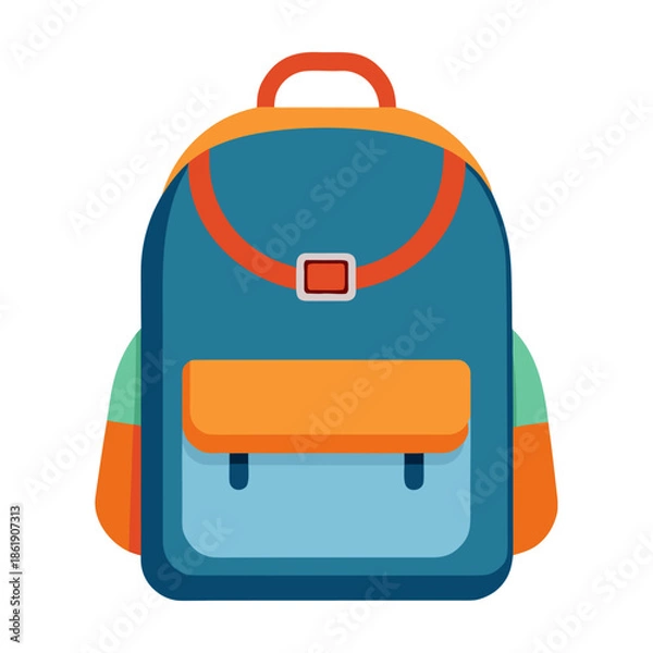 Obraz school bag isolated on white background