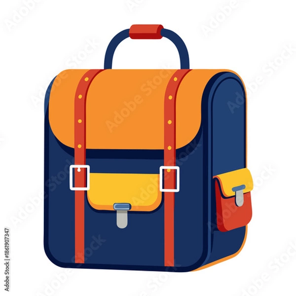 Obraz school bag isolated on white background