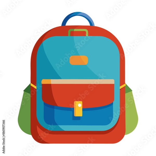 Obraz school bag isolated on white background