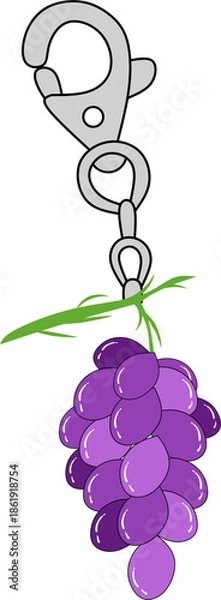 Obraz Grape fruit keychain 