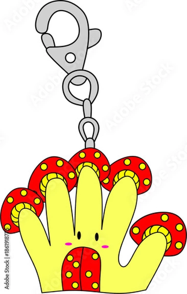 Obraz Cute Mushroom Hand Keychain