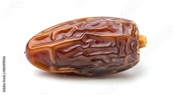 Obraz Single dried date on white background isolated on white background