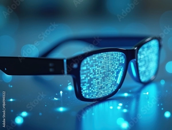 Obraz Glasses technological with artificial intelligence in medicine
