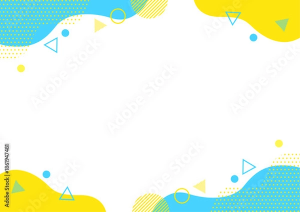 Obraz 幾何学模様 フレーム 背景素材 A4サイズ A3サイズ 白銀比 透過