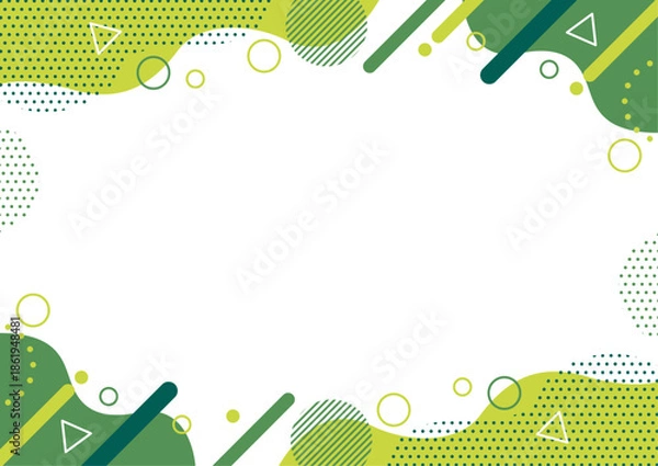 Obraz 幾何学模様 フレーム 背景素材 A4サイズ A3サイズ 白銀比 透過