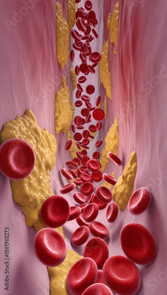 Fototapeta Atherosclerosis Blocked Artery.