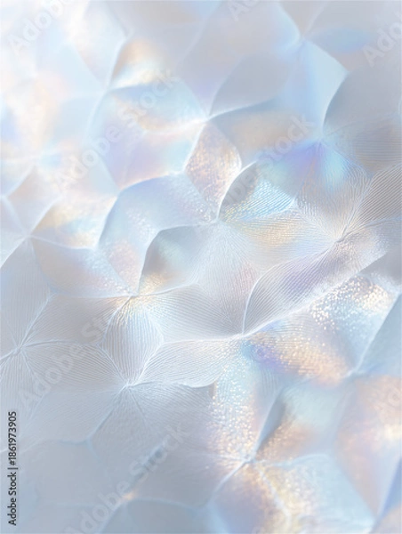 Obraz ほのかな虹の艶がある和風柄の水色の和紙背景