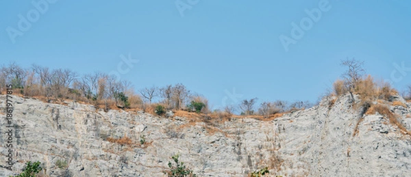 Obraz Rocky Cliff with Sparse Vegetation