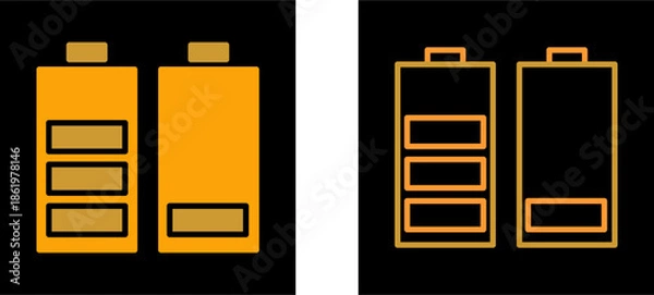 Obraz Batteries Vector Icon