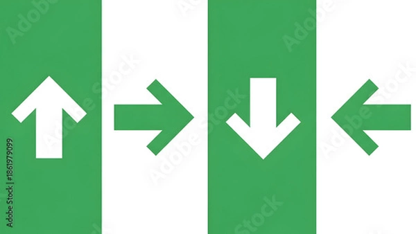 Obraz Green and White Directions