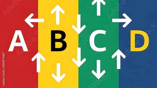 Obraz Visual Elements: Red, Yellow, Green, Blue