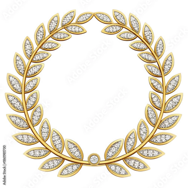 Obraz 宝石が埋め込まれた金色の月桂冠