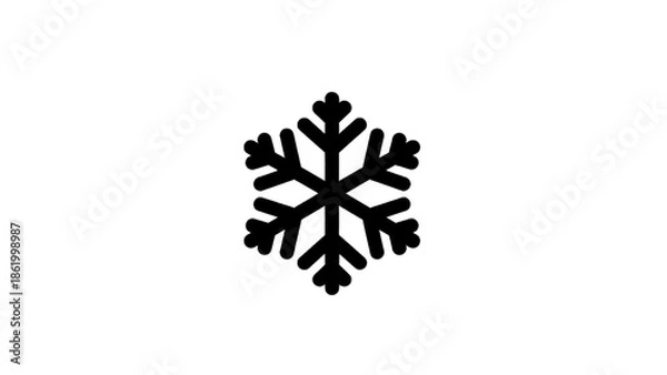 Fototapeta Minimalist snowflake vector icon