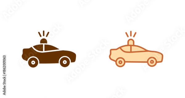 Obraz Police Car Vector Icon