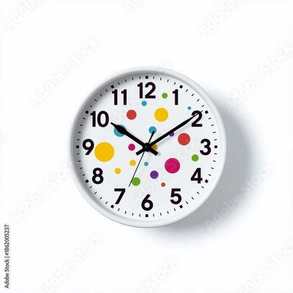 Fototapeta clock on white background