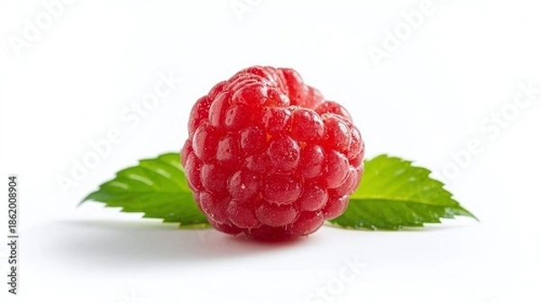 Obraz raspberry on white background