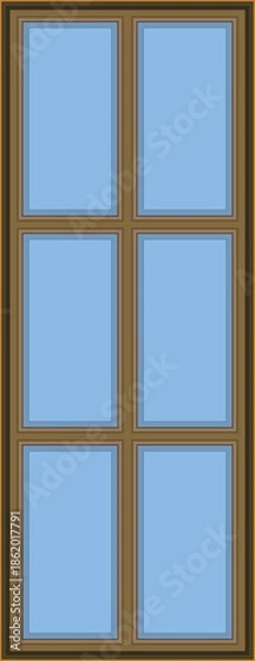 Obraz 縦長でおしゃれな窓のイラスト