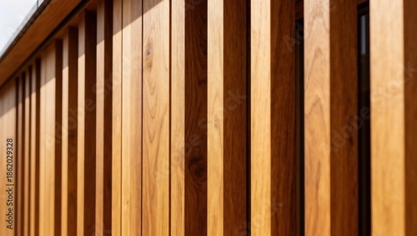 Fototapeta 木造建築ファサードのディテール