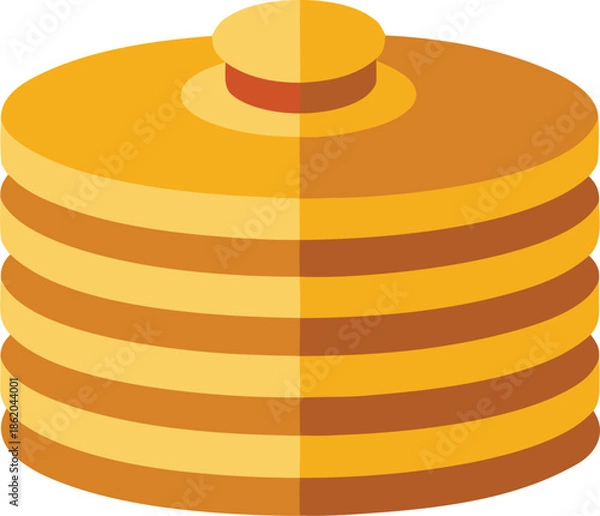 Obraz Stacked pancakes flat design