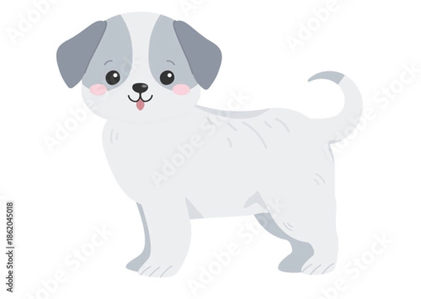Obraz Cute Dog Flat Vector Illustration