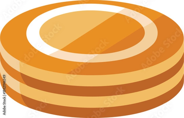 Obraz Stacked pancakes flat design