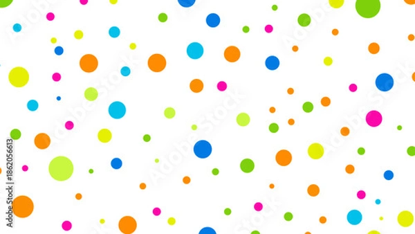 Obraz Bright birthday polka dots background
