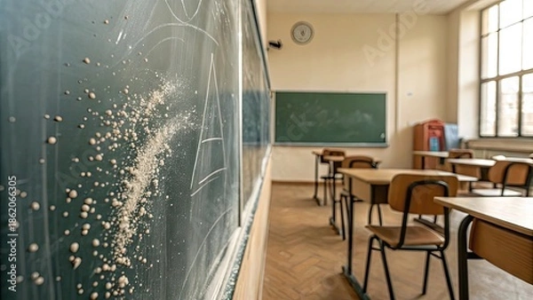 Fototapeta classroom in school