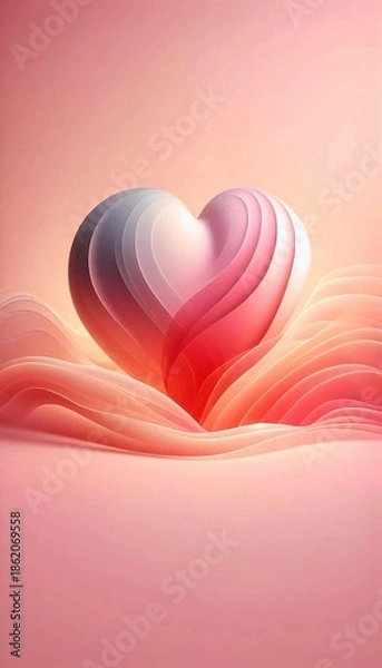 Fototapeta Red heart background