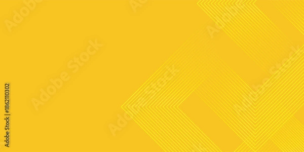 Obraz Abstract yellow gradient arrow shape overlay layer background with arrow pattern and shadow. Modern graphic element. vector