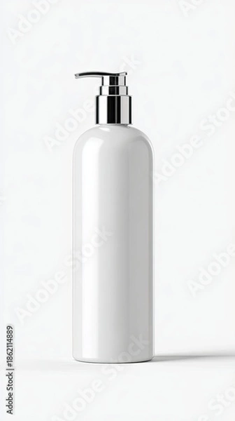 Obraz Sleek White Cosmetic Pump Bottle