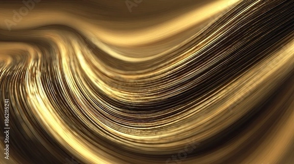 Obraz Abstract Golden Luxury Waves Background