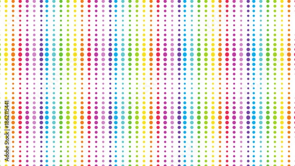 Fototapeta Vibrant multicolored dot pattern on white background