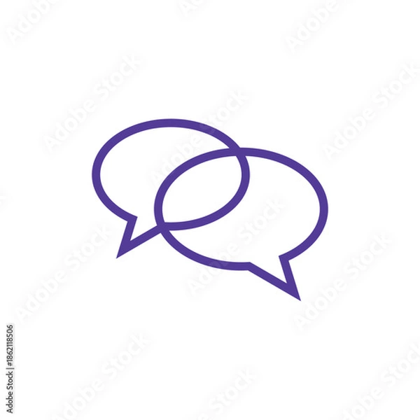 Obraz Chat Speech Bubble Icon Vector Template Illustration Logo Design