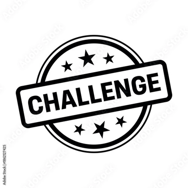 Obraz Challenge Stamp, Challenge Round Sign