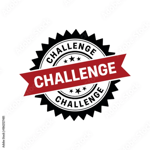 Obraz Challenge Stamp, Challenge Round Sign