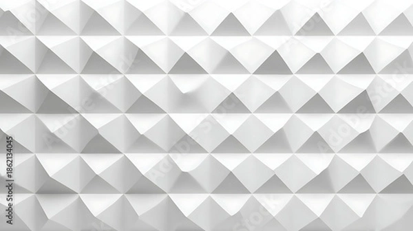 Obraz White Geometric Pyramid Texture Background abstract
